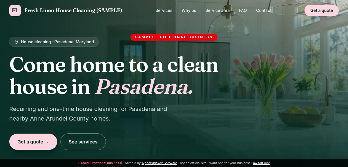 Fresh Linen House Cleaning screenshot