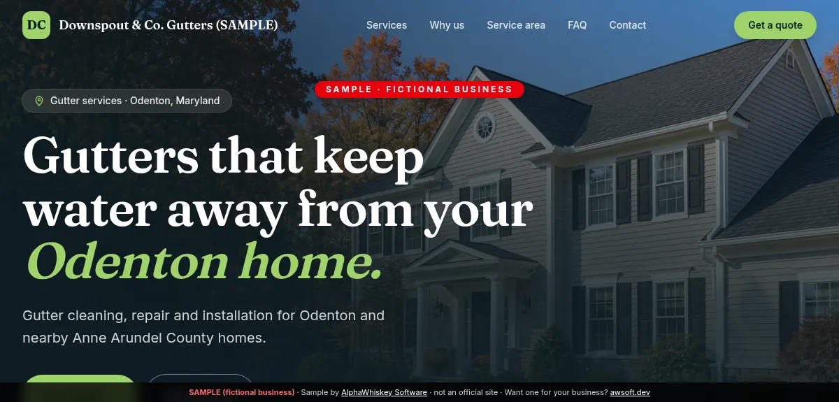 Downspout & Co. Gutters screenshot